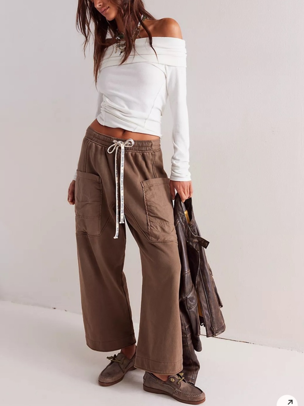 Free People We The Free Jet Set Knit Pull-On Pants Size M